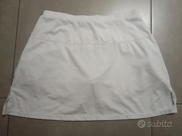 Gonna sportiva bianca donna tennis e padel 