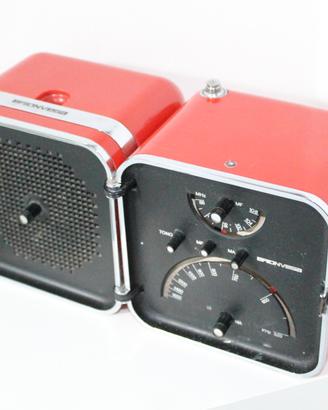 Brionvega TS502 Radio Cubo Rossa Tono Funzionante