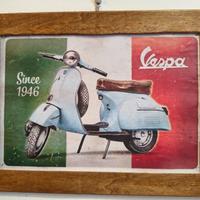 targa in legno quadro senza vetro vespa