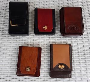 portasigarette in pelle e cuoio vintage