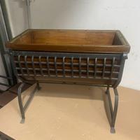 Portariviste in ferro battuto e legno