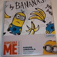 Lenzuolo singolo e federa Minions nuovo