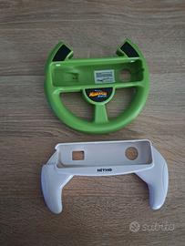 Volante Wii kart verde + trasformatore controller