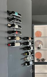 Porta vini in ferro bianco da parete cantinetta - Arredamento e Casalinghi  In vendita a Taranto
