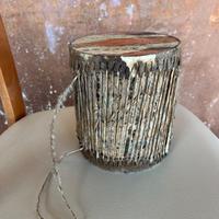 Tamburello Africano Vintage in Legno e Pelle