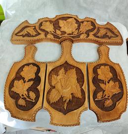 Set taglieri decorativi da parete legno intagliato