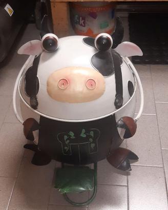 portarifiuti a forma di mucca