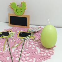 Centrino spilloni e candela a fora uovo