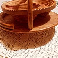 3 IN UNO CESTO IN LEGNO VASSOIO 