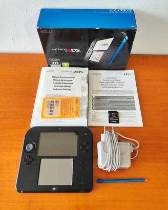 Nintendo 2DS Nero Blu Completa con Scatola