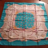 Foulard Alviero Martini originale azzurro-rosa