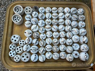 Interruttori deviatori prese in porcellana.