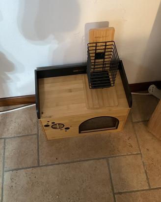 PORTAFIENO, FIENIERA IN LEGNO DI BAMBÙ