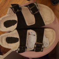 scarpe aperte con pelliccia 