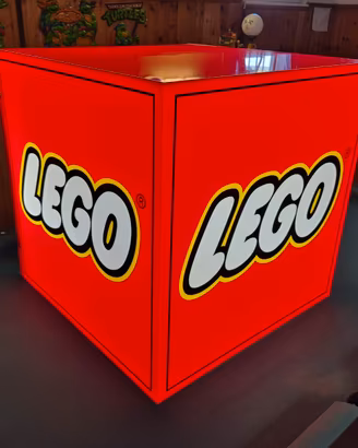 Rara insegna LEGO, originale vintage, 60×60x60 cm
