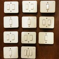 Interruttori Pulsanti BTicino vintage sc. tonda