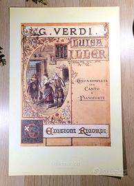 Copertina Spartito Opera Luisa Miller - G. Verdi