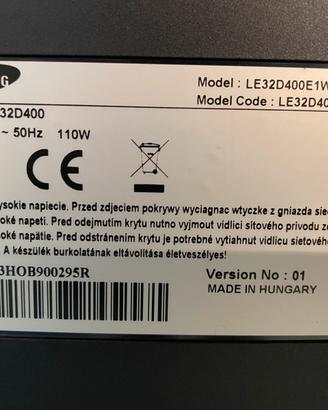 TV Samsung LE32D400 32” perfettamente funzionante