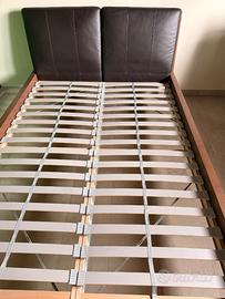 Letto Ikea Stockholm - piazza e mezza legno/pelle