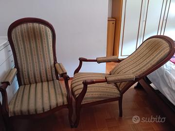 Coppia poltrone vintage stile Luigi Filippo