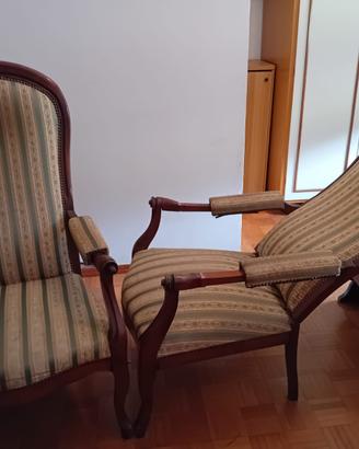 Coppia poltrone vintage stile Luigi Filippo