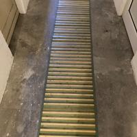 Tappeto listelle legno colore verde