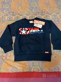 Felpa Marvel Captain America - tg. 3/4 anni.