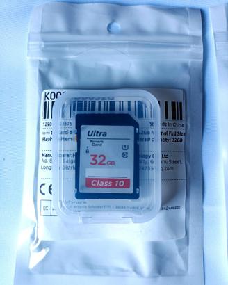 Scheda di memoria SD 32GB Classe 10 per fotocamera