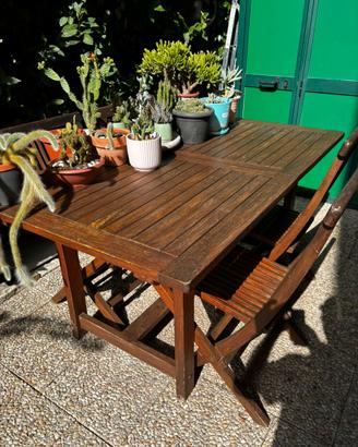Tavolo giardino teak