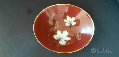 svuotatasche in porcellana dipinta in oro