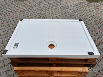 Piatto doccia in ceramica 120x80 bianco lucido