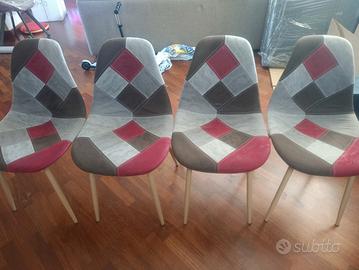 sedie da pranzo  patchwork