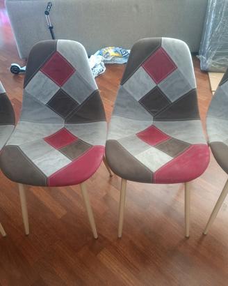sedie da pranzo  patchwork
