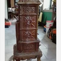 Stufa d'arredo in ceramica a gas metano