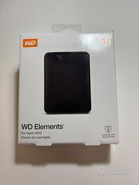 Hard Disk esterno WD Elements 1TB nuovo sigillato