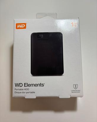 Hard Disk esterno WD Elements 1TB nuovo sigillato