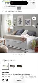 Letto divano IKEA BRIMNES + materasso – come nuovi