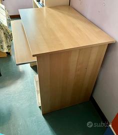 Scrivania con piano estraibile 80x55