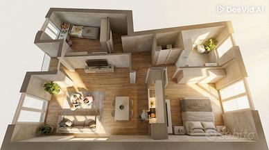 Trivano di 94 mq via Santa Maria Chiara