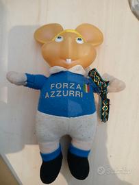 Pupazzo di Topo Gigio Forza Azzurri