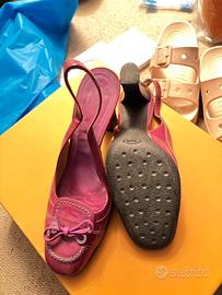 Sandalo TOD’S vernice e pelle viola