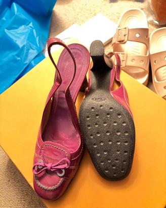 Sandalo TOD’S vernice e pelle viola