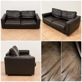 Divano pelle vera 220x100 cm – qualità alta