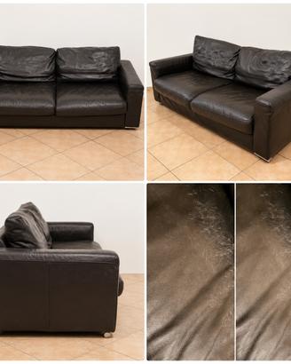 Divano pelle vera 220x100 cm – qualità alta