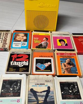 Mini King Stereo 8 Giallo + 12 Cartucce Vintage