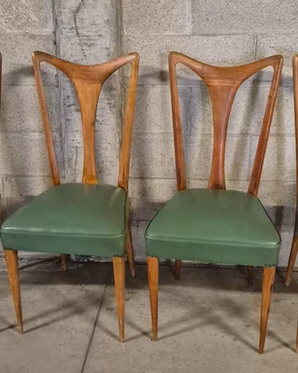 4 sedie design anni 60/70 modernariato 