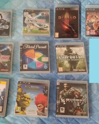 Lotto 11 Giochi PS3 funzionanti con le custodie