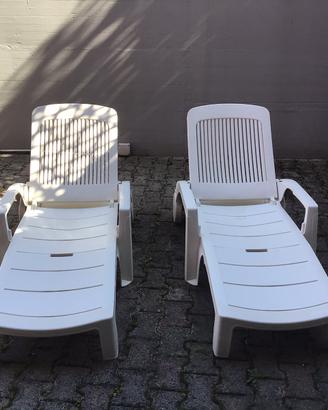 Due sdrai per giardino