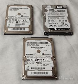 Lotto 3 Hard Disk 2.5 Samsung WD computer notebook