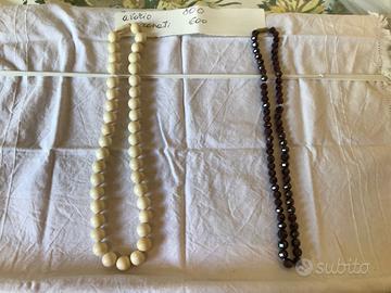 Collane in avorio, granati,perle di Majorca